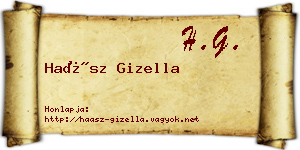 Haász Gizella névjegykártya