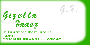 gizella haasz business card