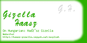 gizella haasz business card